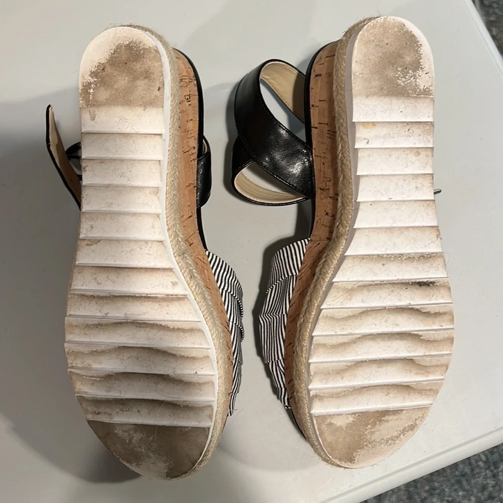 Mark Fisher Flinn Wedge Sandals, Size 7